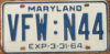 1963 Maryland VEW vg-