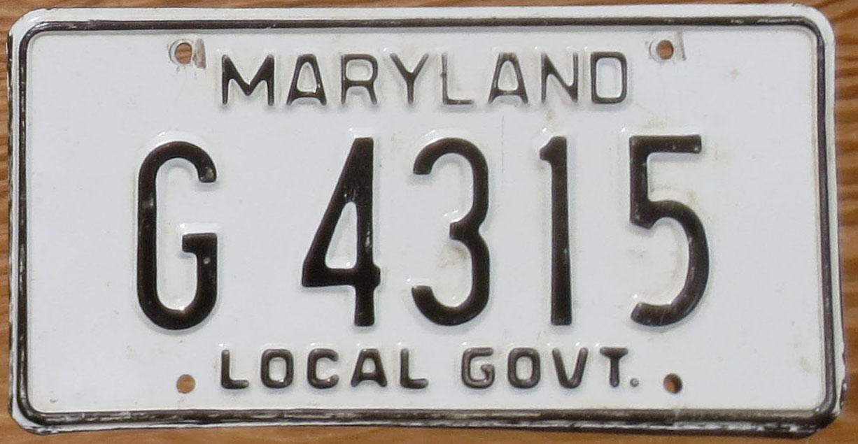 1981 Maryland local government vg-