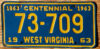 1963 West Virginia vg+