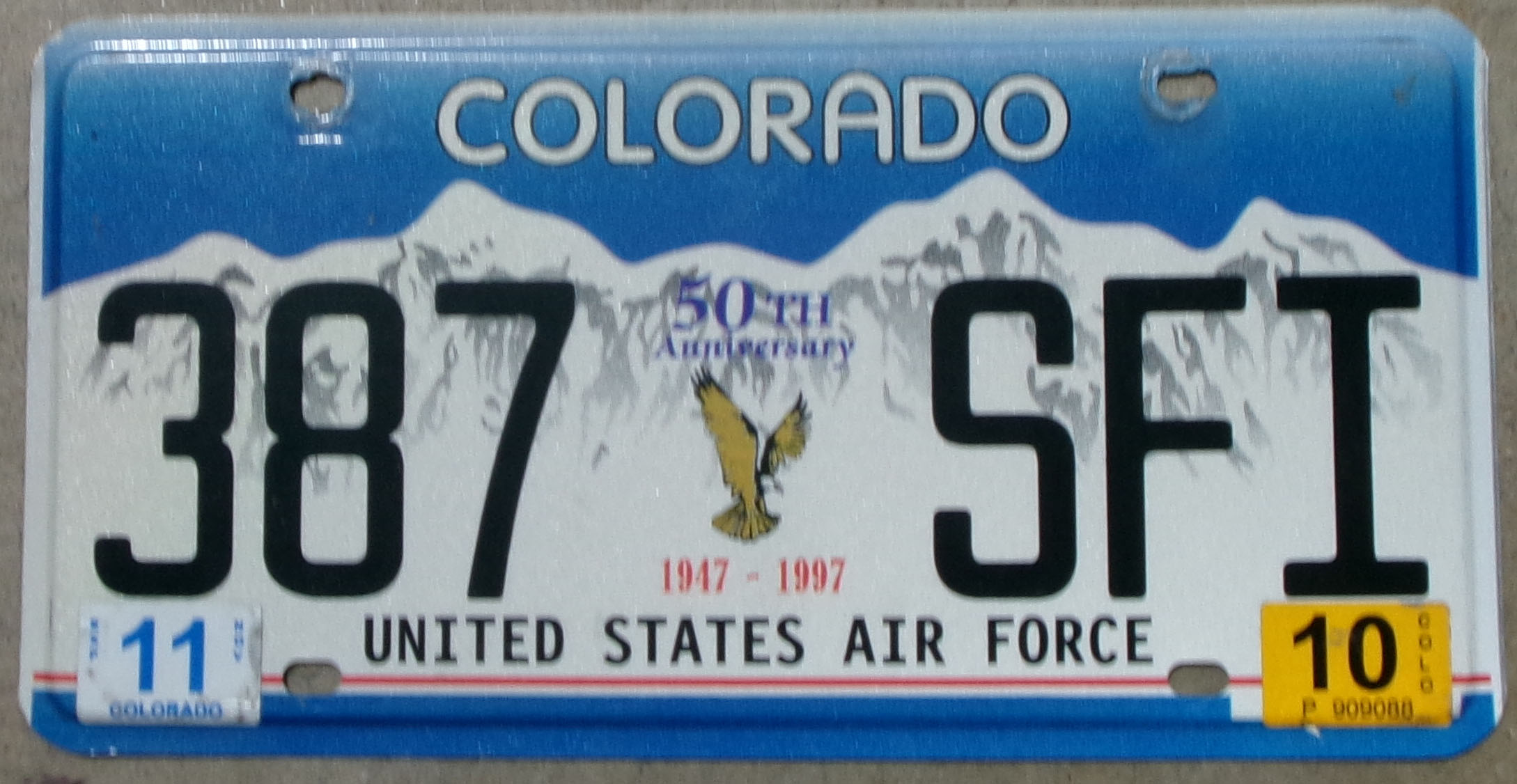 2010 Colorado 50th anniversary US Air Force vg-