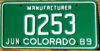 1989 Colorado Manufacturer mint