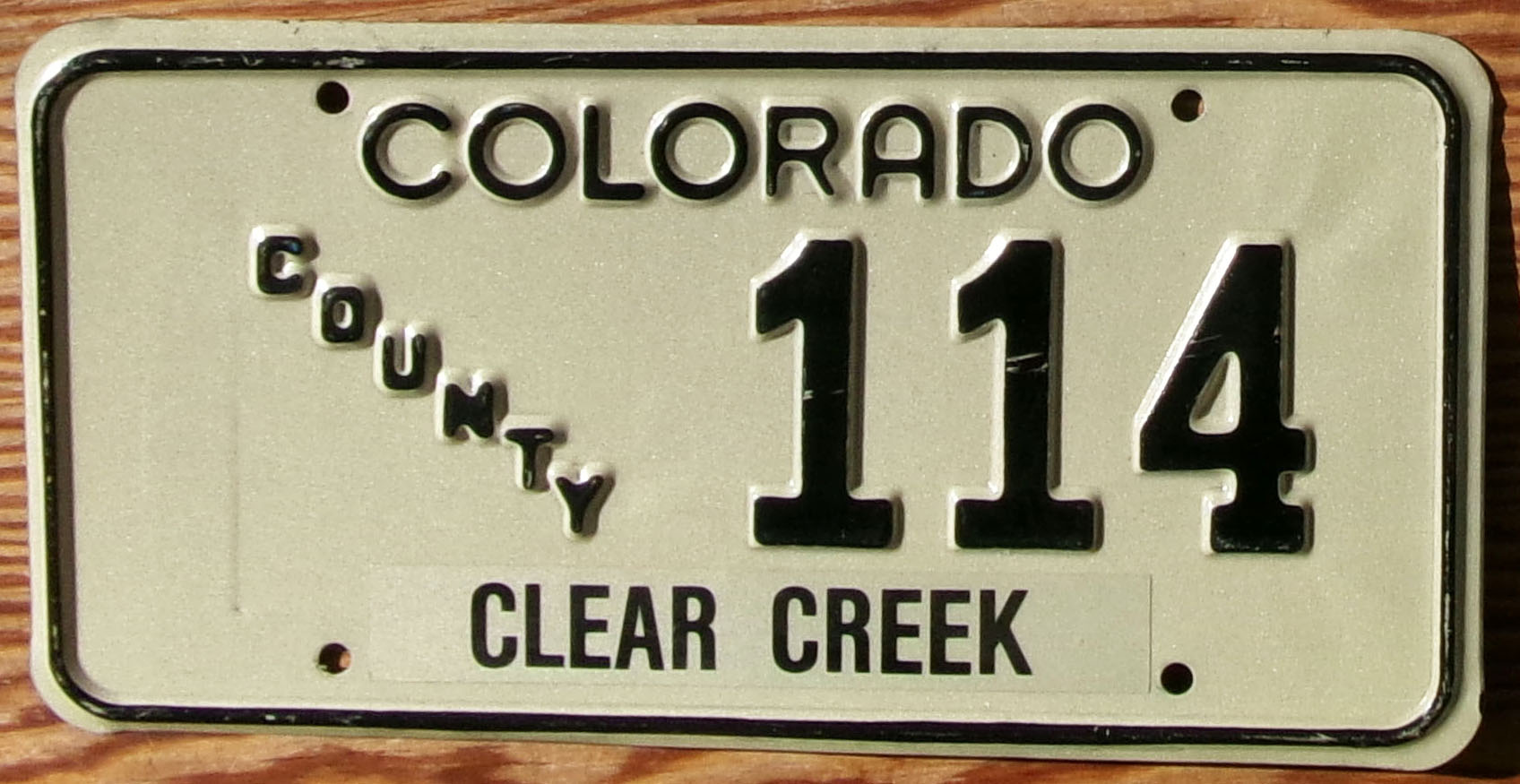 Colorado county vehicle plate mint