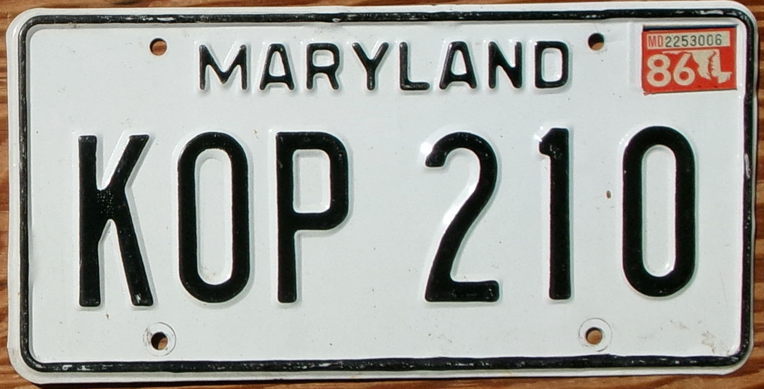 1986 Maryland vg+