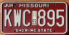 1993 Missouri exc+ NICE PLATE