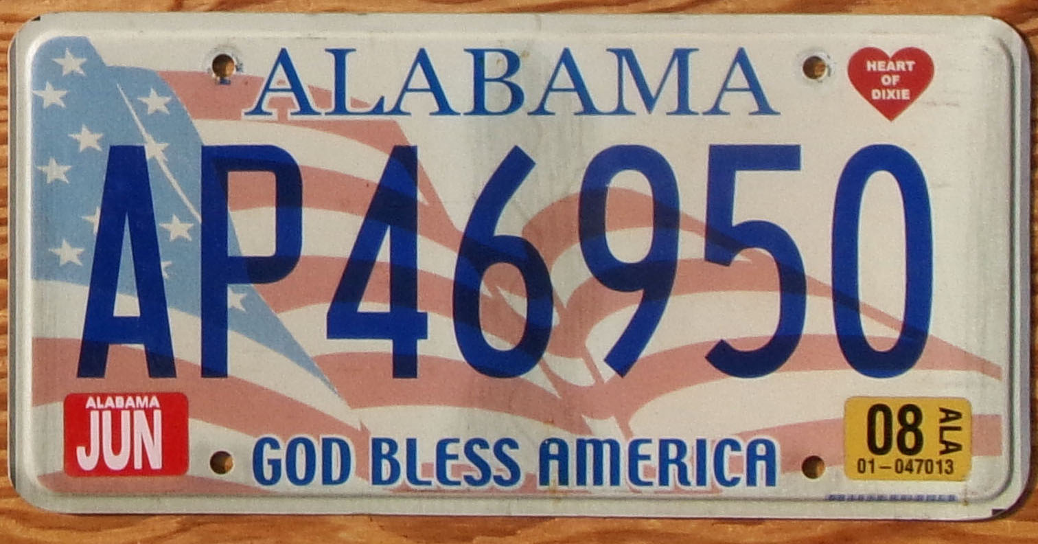 2008 Alabama God Bless America vg