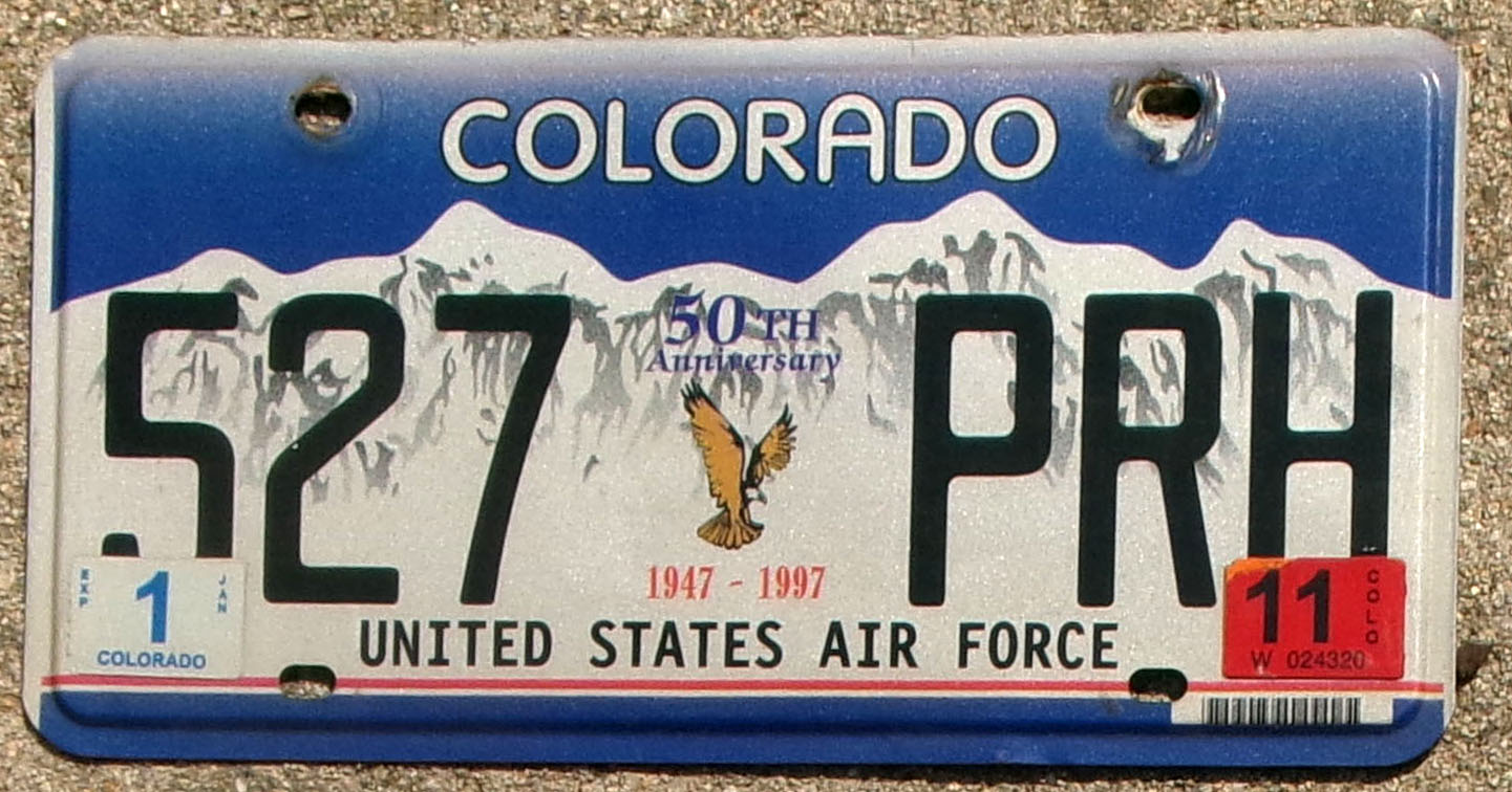 2011 Colorado 50th anniversary US Air Force vg-