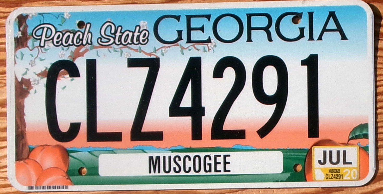 2020 Georgia Colorful base nearly mint - NICE PLATE