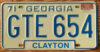 1975 Georgia vg-exc