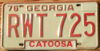 1976 Georgia vg-exc