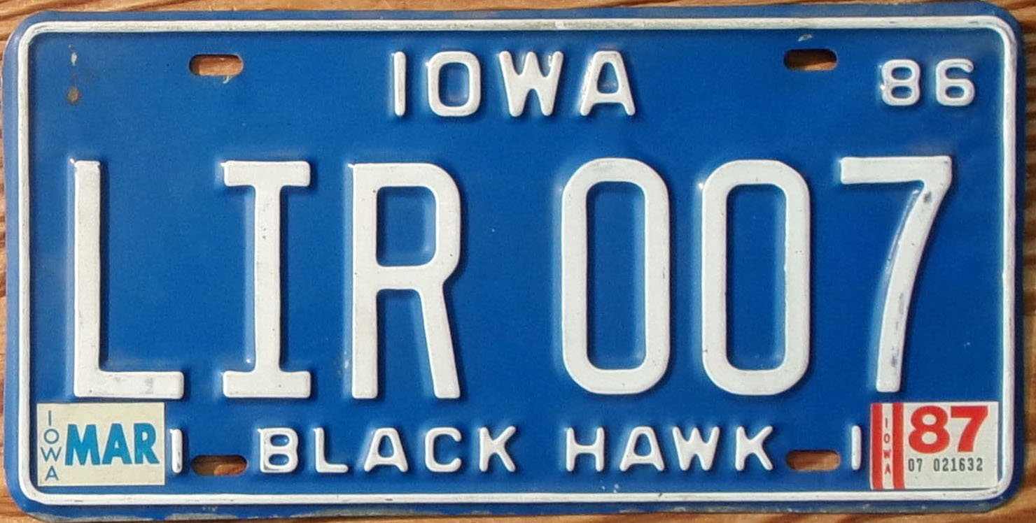 1987 Iowa vg-exc