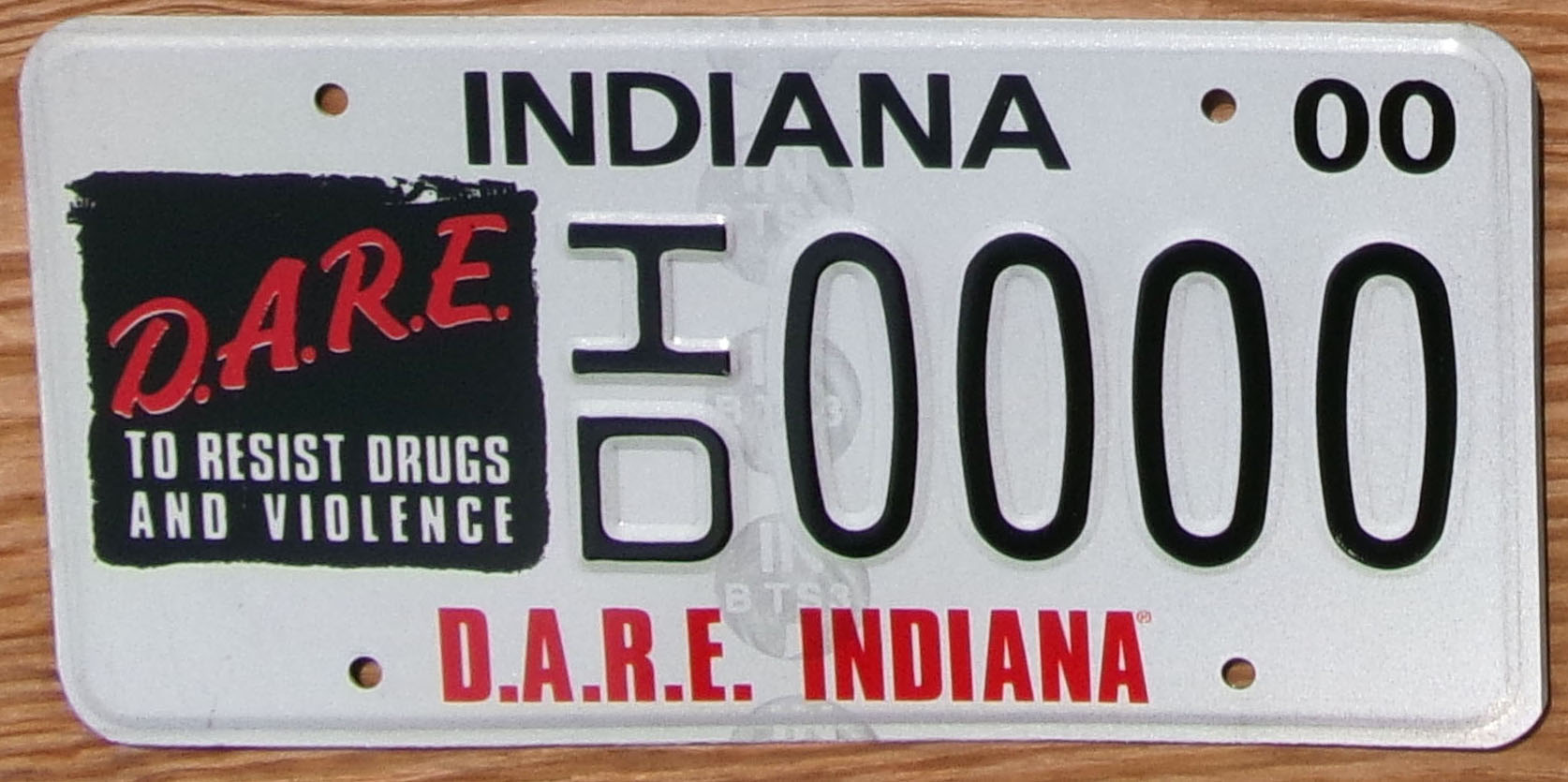 2000 Indiana D.A.R.E. sample mint
