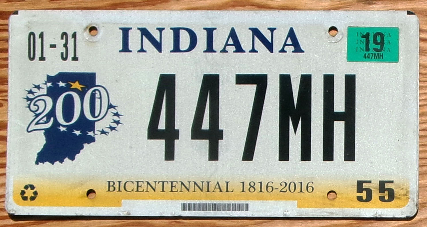 2019 Indiana bicentennial vg-