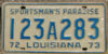 1972-1973 Louisiana exc-