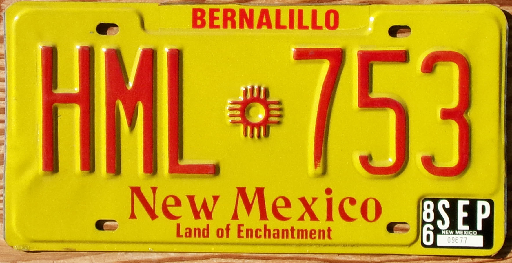 1986 New Mexico mint - NICE PLATE