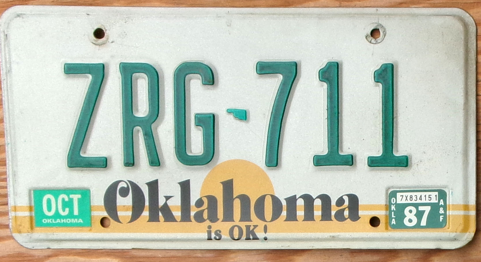 1987 Oklahoma vg