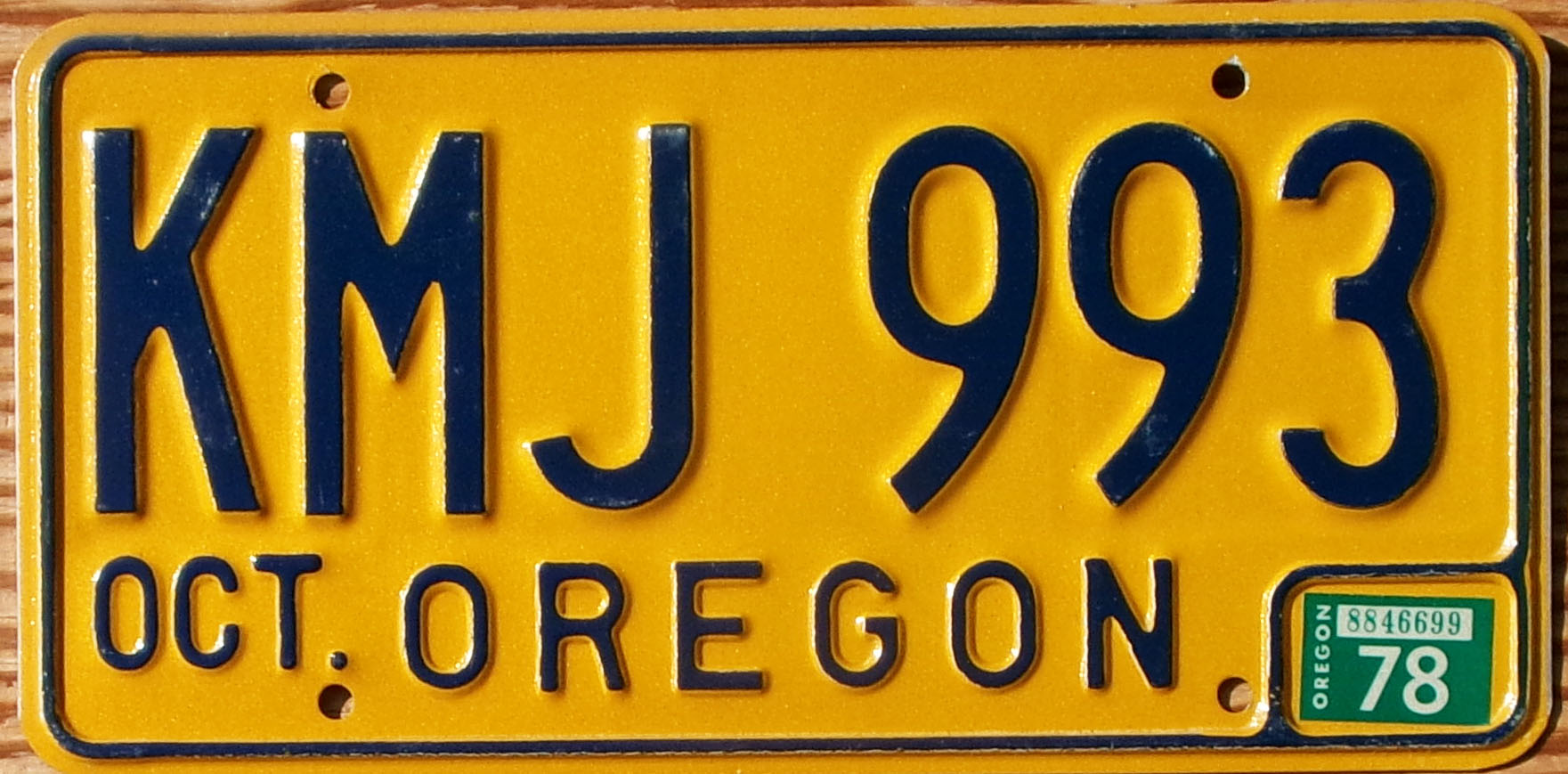 1978 Oregon nearly mint NICE PLATE