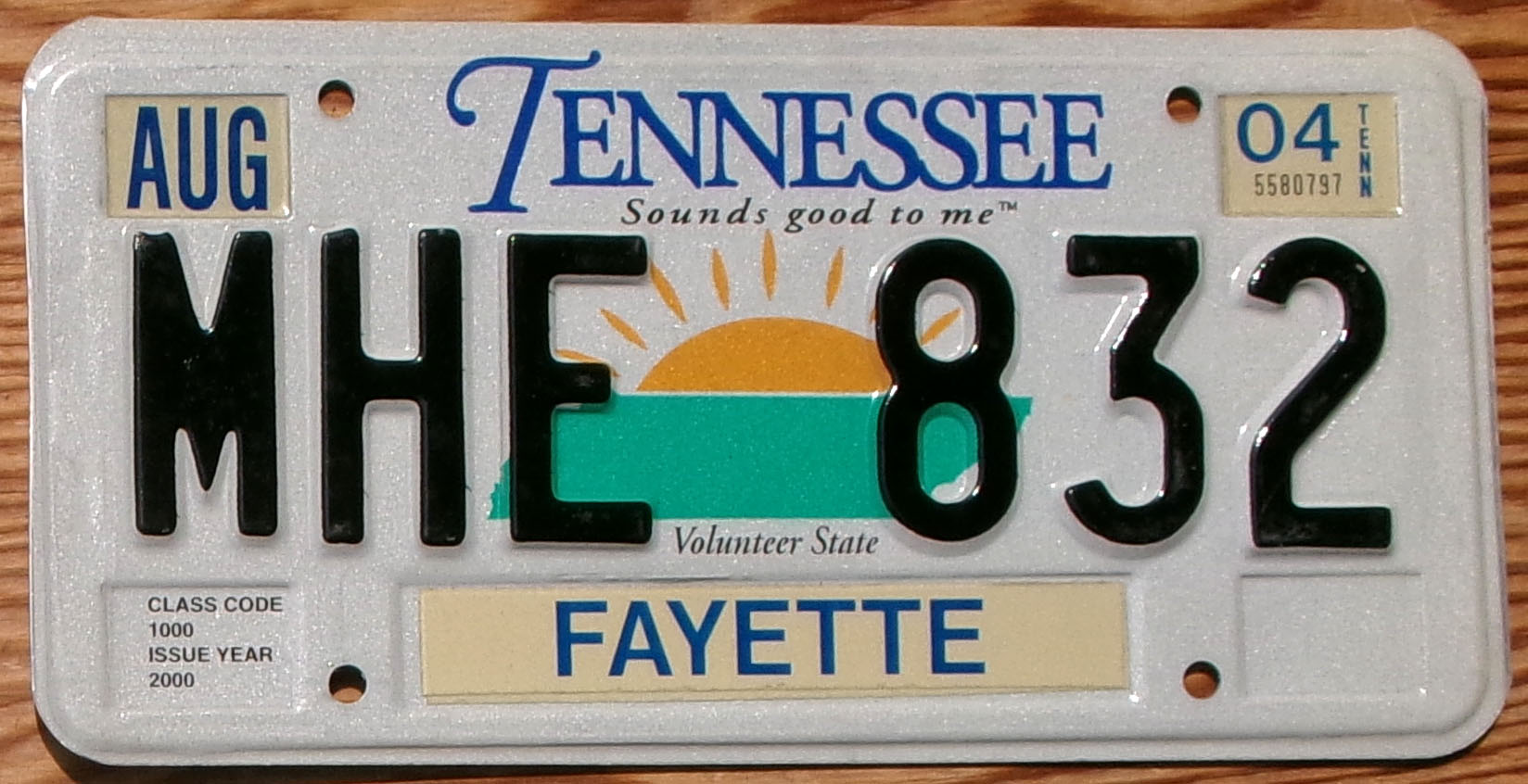 2004 Tennessee exc+ NICE PLATE