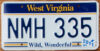 2011 West Virginia nearly mint NICE PLATE