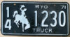 1971 Wyoming truck exc