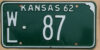 1962 Kansas mint NICE PLATE