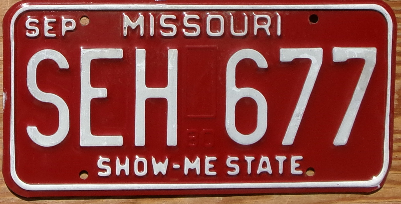 1980 base Missouri nearly mint - NICE PLATE