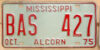1975 Mississippi nearly mint - NICE PLATE