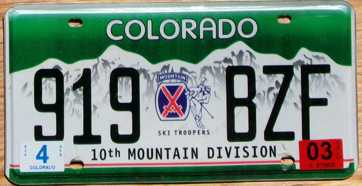 2003 Colorado - Tenth Mountain Division - vg-