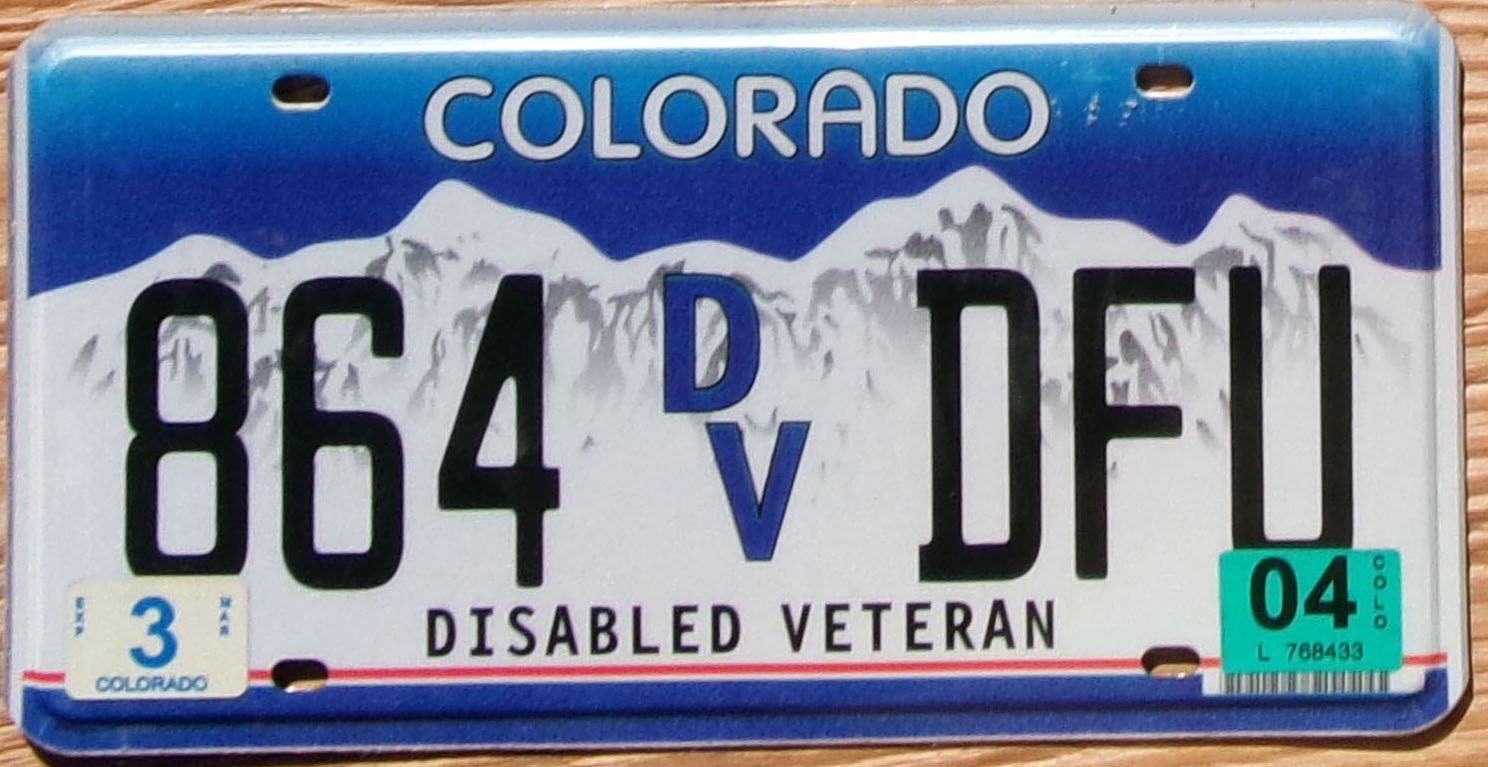 2004 Colorado disabled veteran vg+