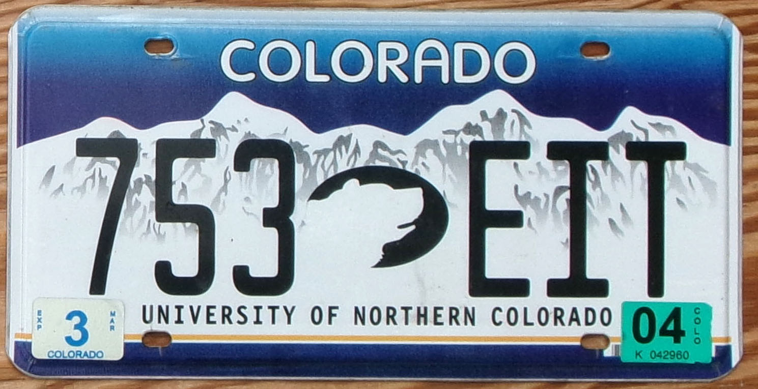 2004 Colorado - University of Northern Colorado vg-