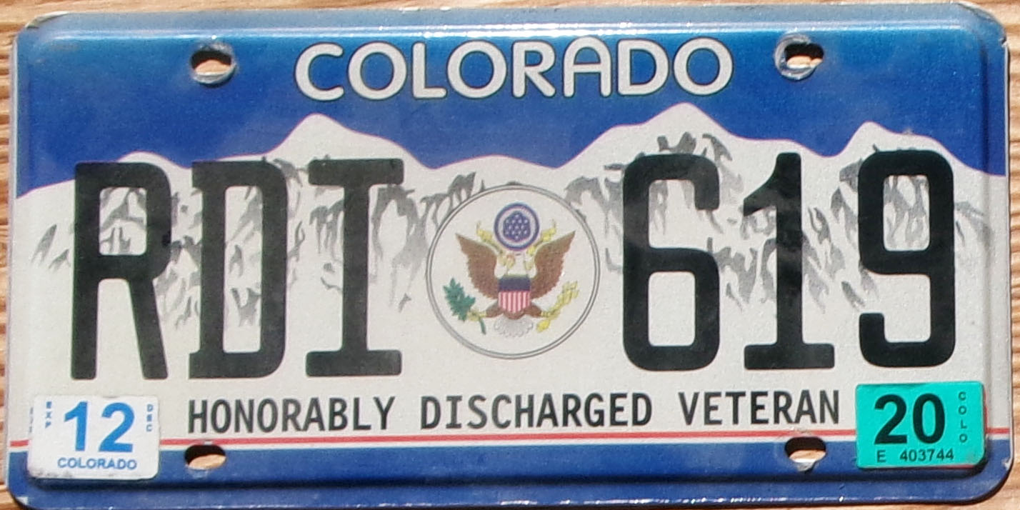 2020 Colorado honorably discharged veteran vg-
