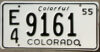 1955 Colorado nearly mint - NICE PLATE