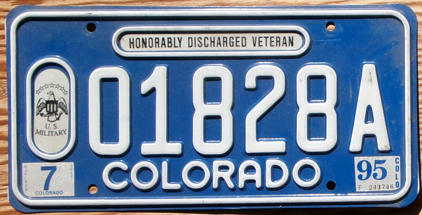 1995 Colorado honorably discharged veteran vg+