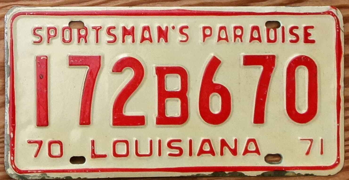 1970 1971 Louisiana vg