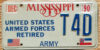 1990 Mississippi Armed Forces Retired vg+