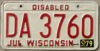 1979 Wisconsin disabled veteran vg