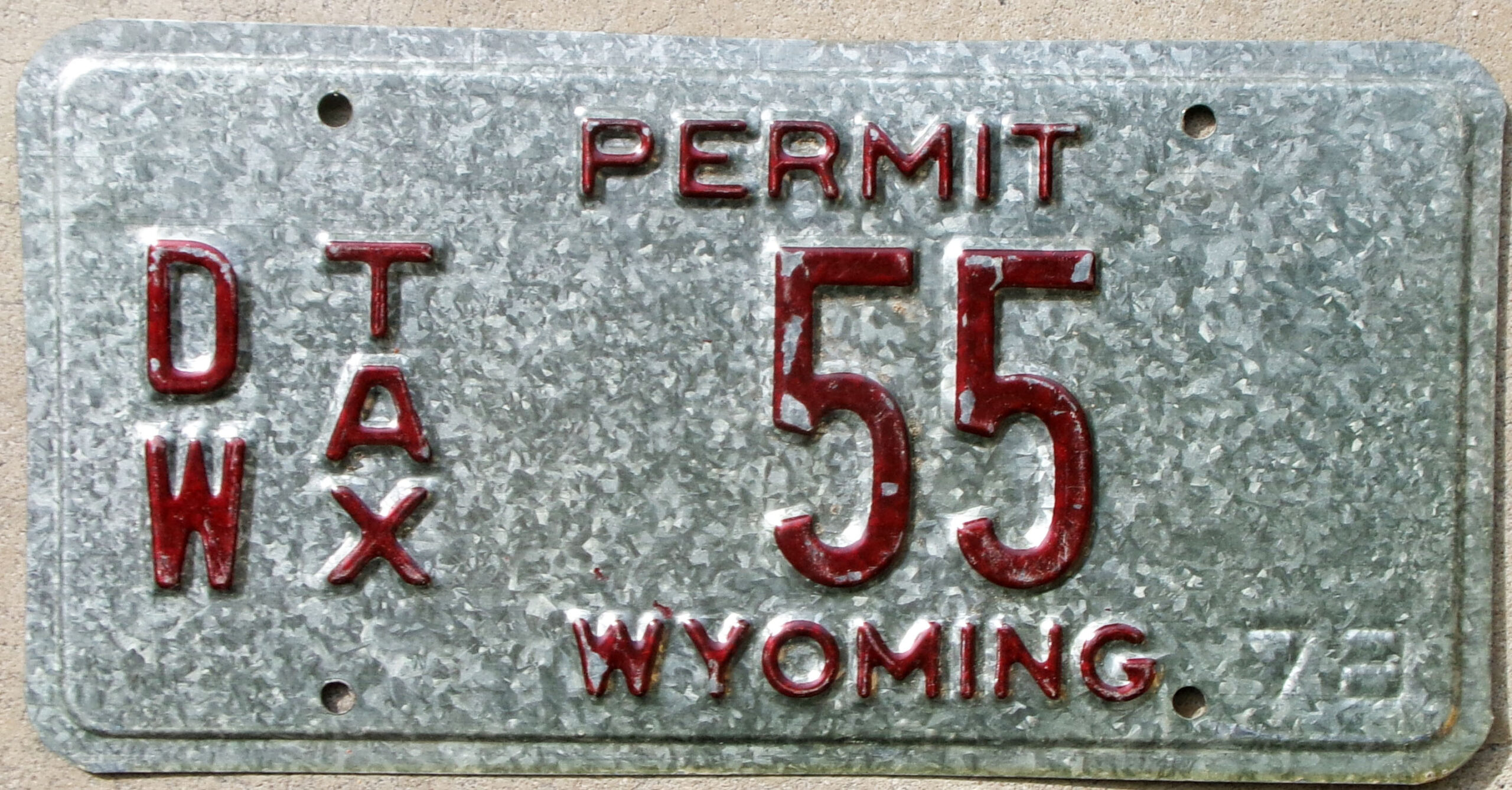 1978 Wyoming D/W tax nearly mint